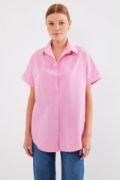 20120 Oversize Kısa Kollu Gömlek - Pembe resmi